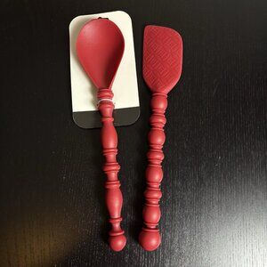 TALISMAN Designs 12" Mixing Spoon/Spatula Vintage Inspired Red Sur la Table NEW